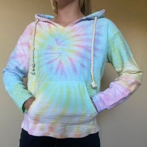 Medium Dreamsicle tie-dye hoodie/pullover